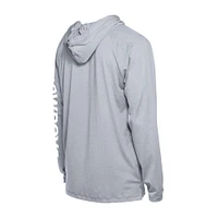 T-shirt à capuche manches longues raglan gris Dallas Cowboys Adventure Collection pour homme New Era