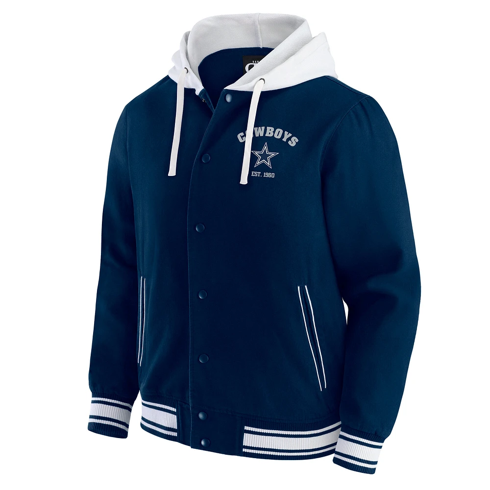 Men's NFL x Darius Rucker Collection by Fanatics  Navy Dallas Cowboys Full-Snap Hoodie Jacket
