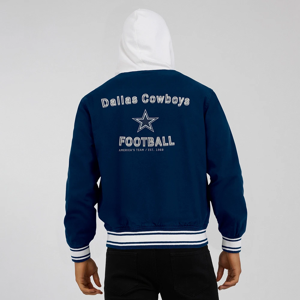 Men's NFL x Darius Rucker Collection by Fanatics  Navy Dallas Cowboys Full-Snap Hoodie Jacket