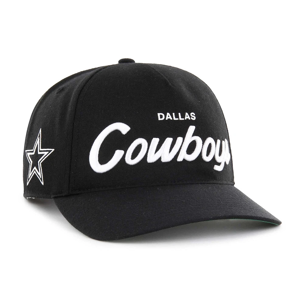 Casquette réglable Attitude Hitch '47 noire des Dallas Cowboys pour hommes