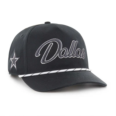 Casquette ajustable noire Dallas Cowboys Overhand Speckle Hitch pour homme '47