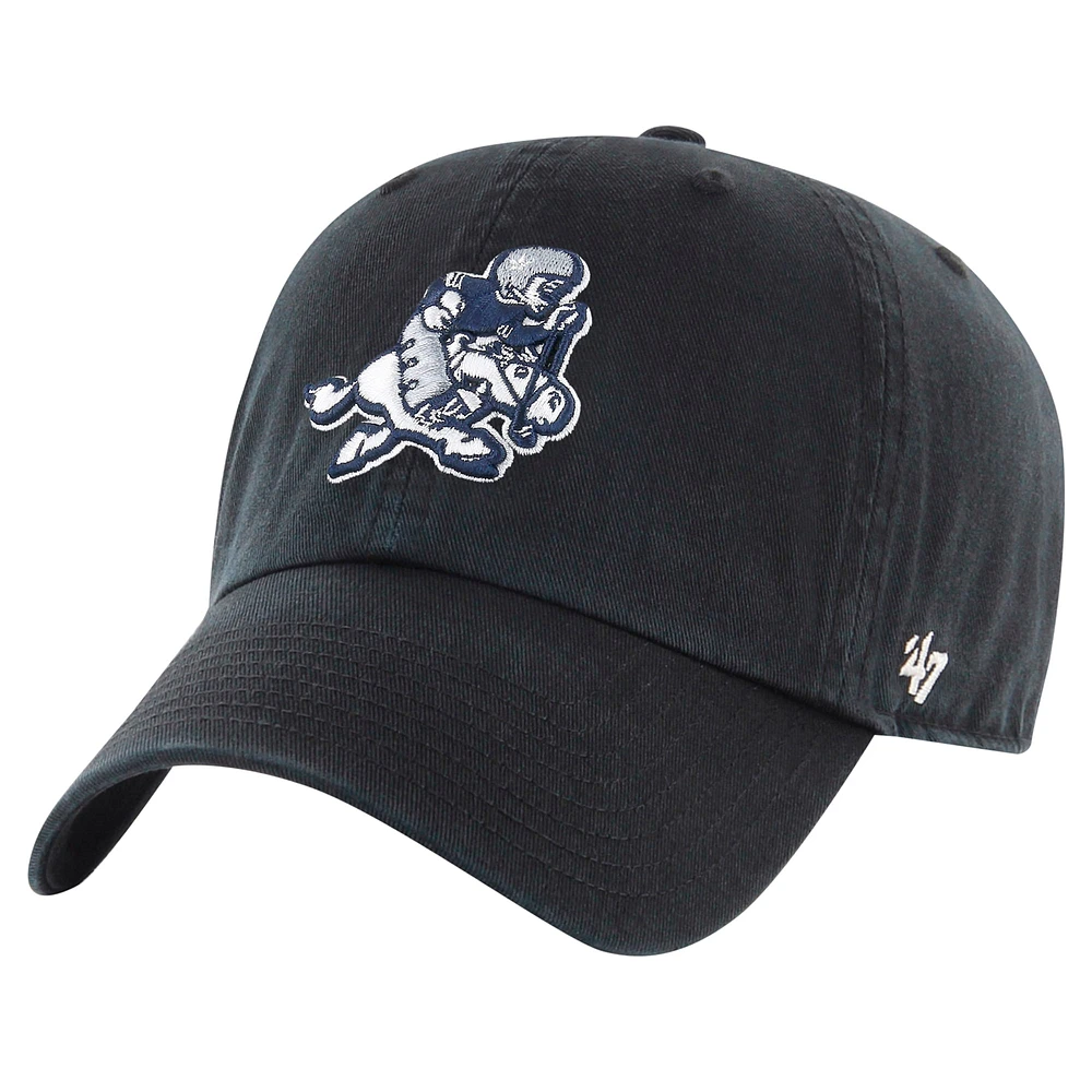 Men's '47 Black Dallas Cowboys Retro Joe Clean Up Adjustable Hat