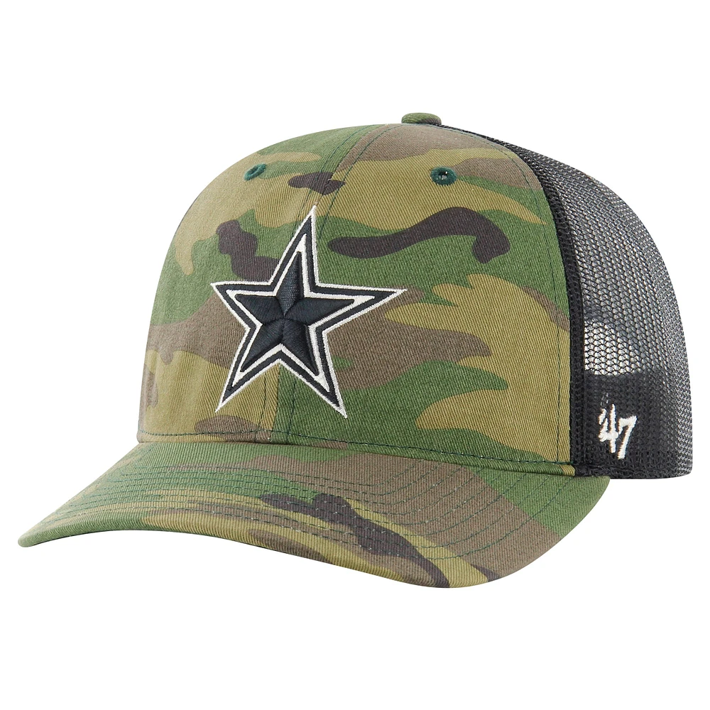 Men's '47 Camo Dallas Cowboys Trucker Adjustable Hat