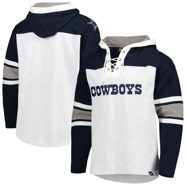 Dallas Cowboys Fanatics Branded Women's Plus Size Lace-Up Pullover Hoodie -  Heathered Gray