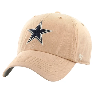 Men's '47 Khaki Dallas Cowboys Dusted Franchise Fitted Hat