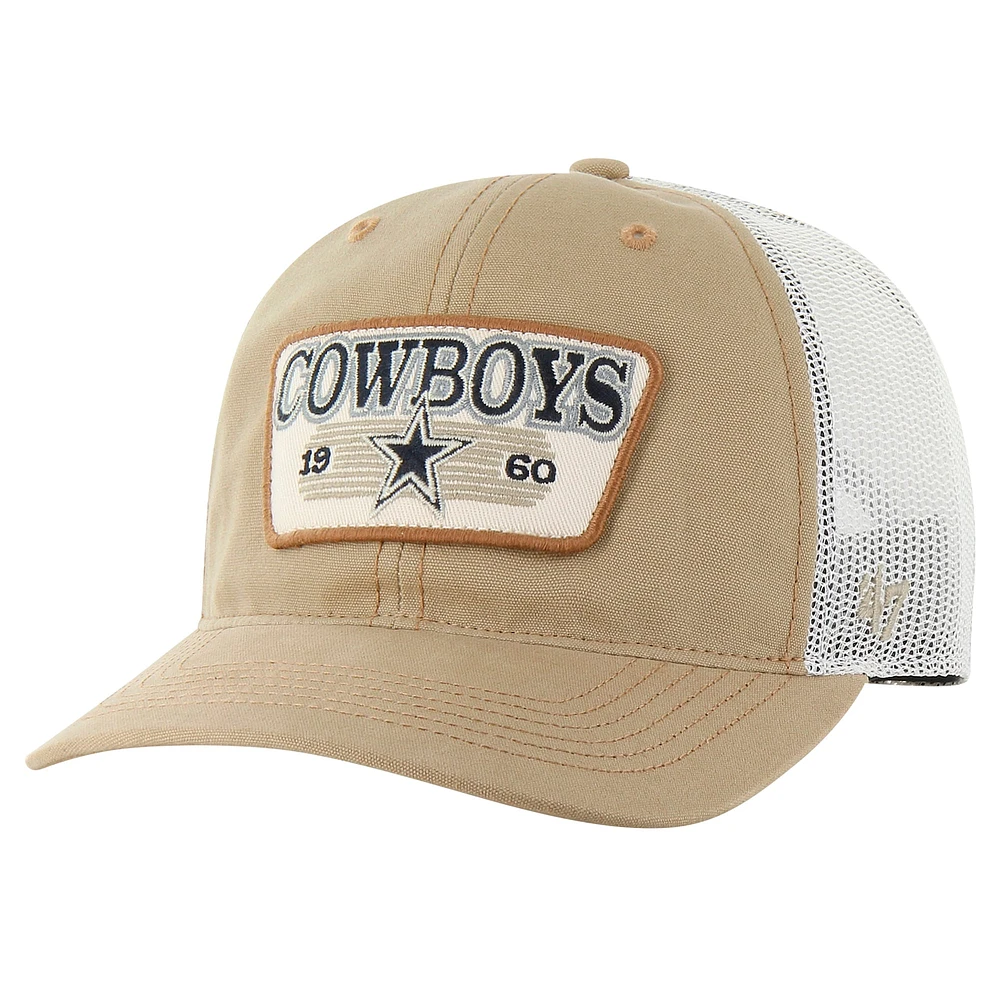 Casquette réglable '47 kaki Dallas Cowboys Ridgewood Trucker pour hommes