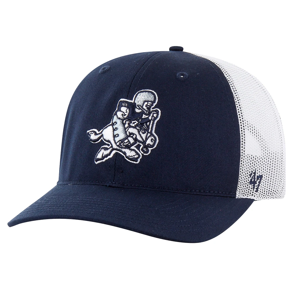 Casquette réglable de camionneur rétro '47 bleu marine/blanc des Cowboys de Dallas pour hommes