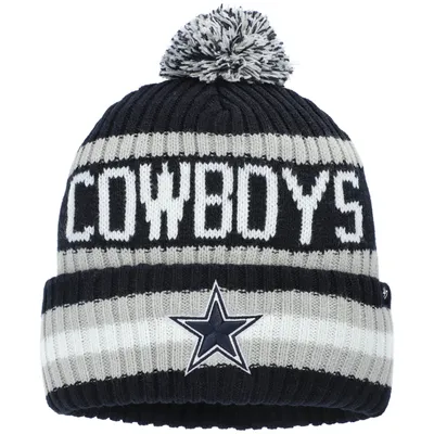 Women's '47 White Dallas Cowboys Meeko Cuffed Knit Hat with Pom