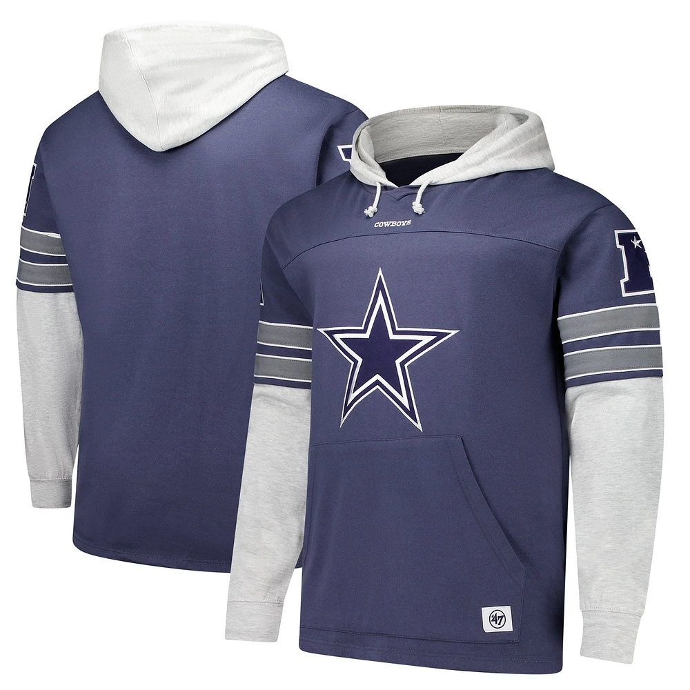 Sweat à capuche lacets bleu marine Dallas Cowboys '47 pour homme, grande et taille