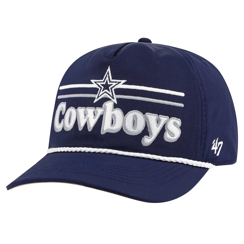 Chapeau réglable avec attelage de corde Campscape des Dallas Cowboys '47 bleu marine pour hommes