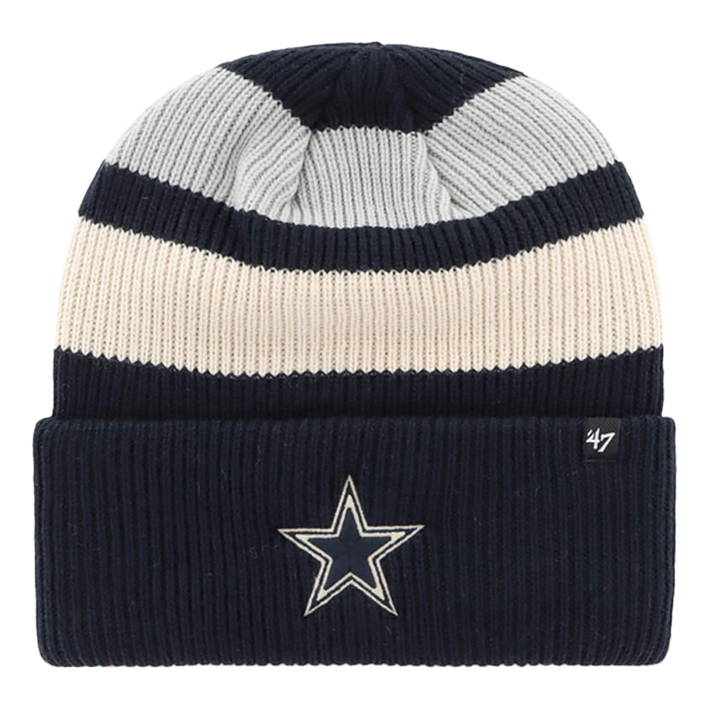 Bonnet en tricot à revers Jennings Clubhouse 47 bleu marine pour homme des Cowboys de Dallas