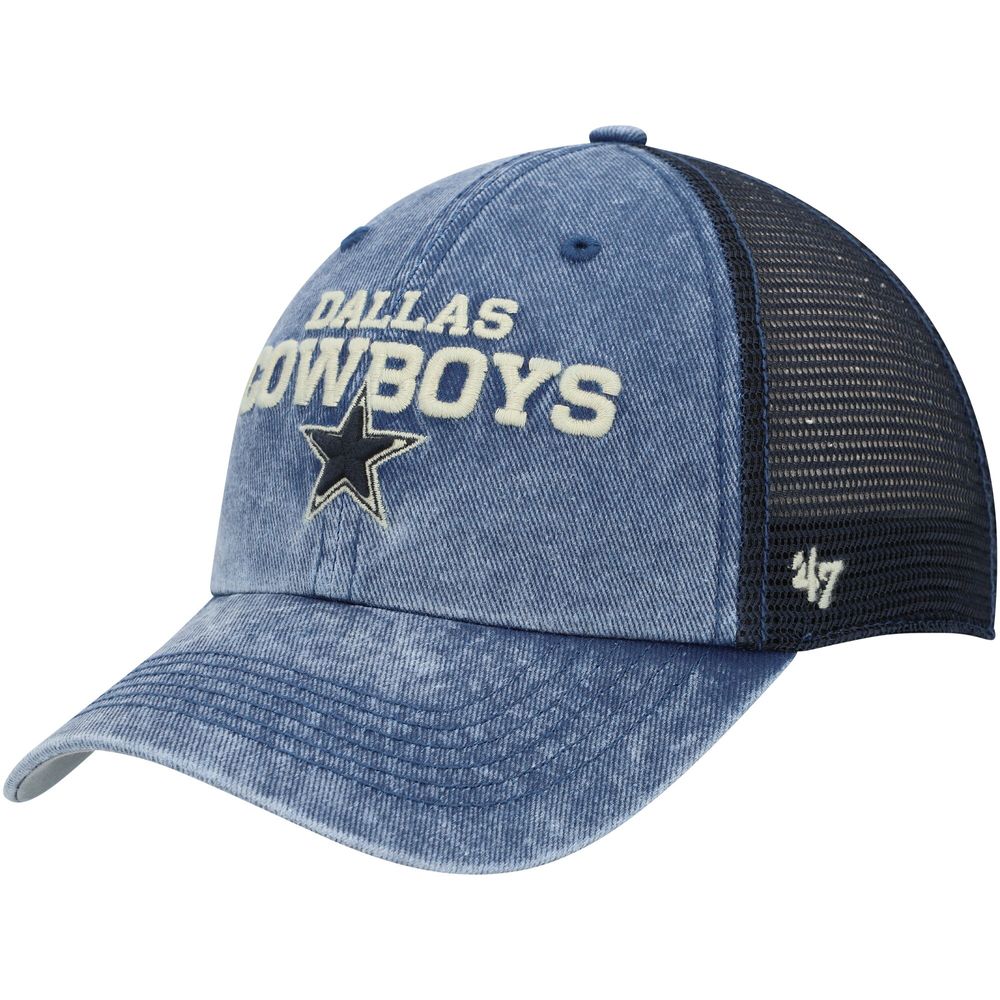 Men's '47 Navy Dallas Cowboys Drumline Trucker Clean Up Snapback Hat