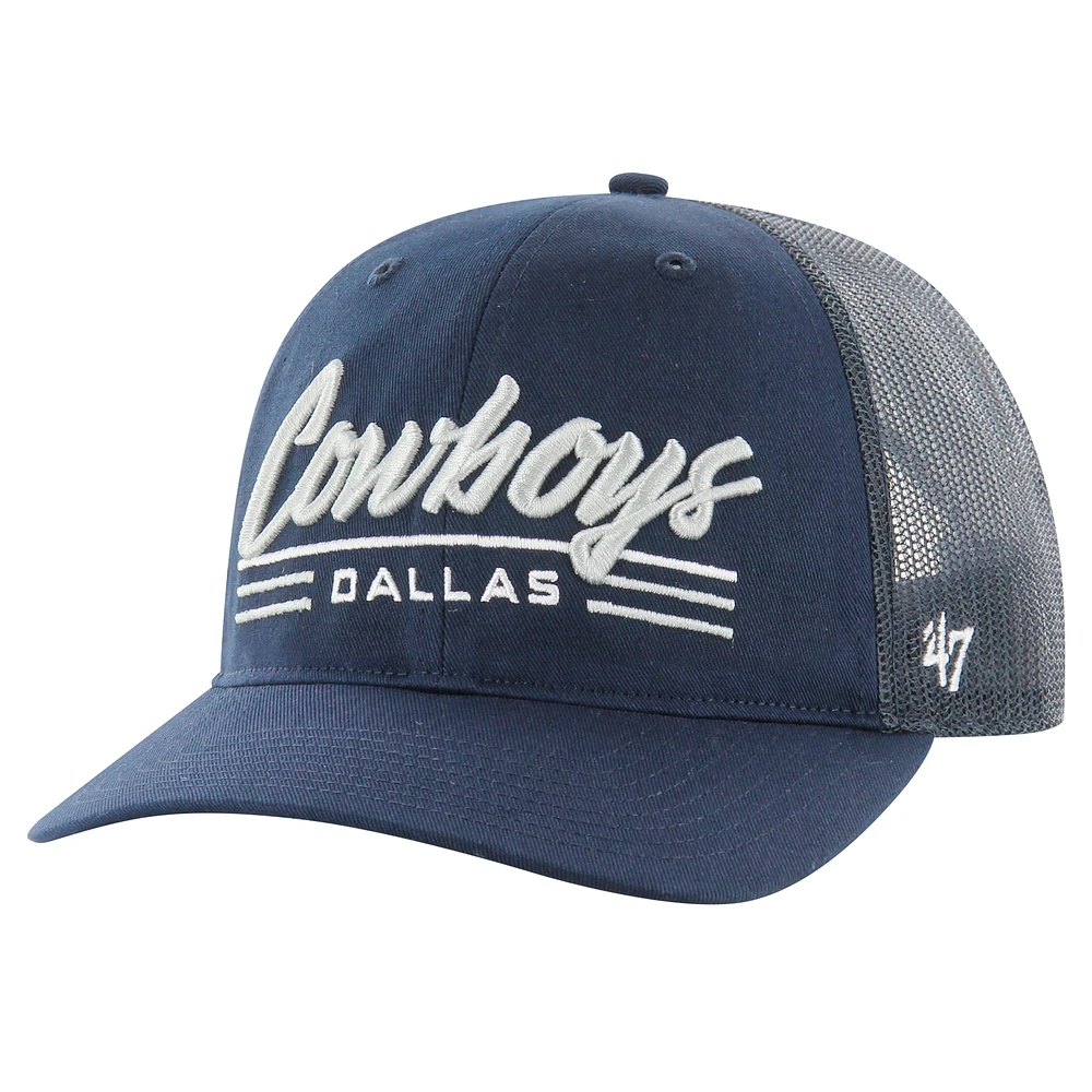 Men's '47 Navy Dallas Cowboys Garner Trucker Adjustable Hat