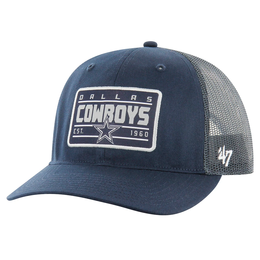 Casquette réglable '47 bleu marine Dallas Cowboys Hardline Trucker pour hommes