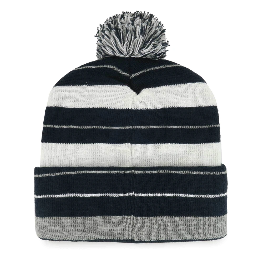 Bonnet en tricot à revers Powerline '47 Navy Dallas Cowboys pour femmes avec pompon