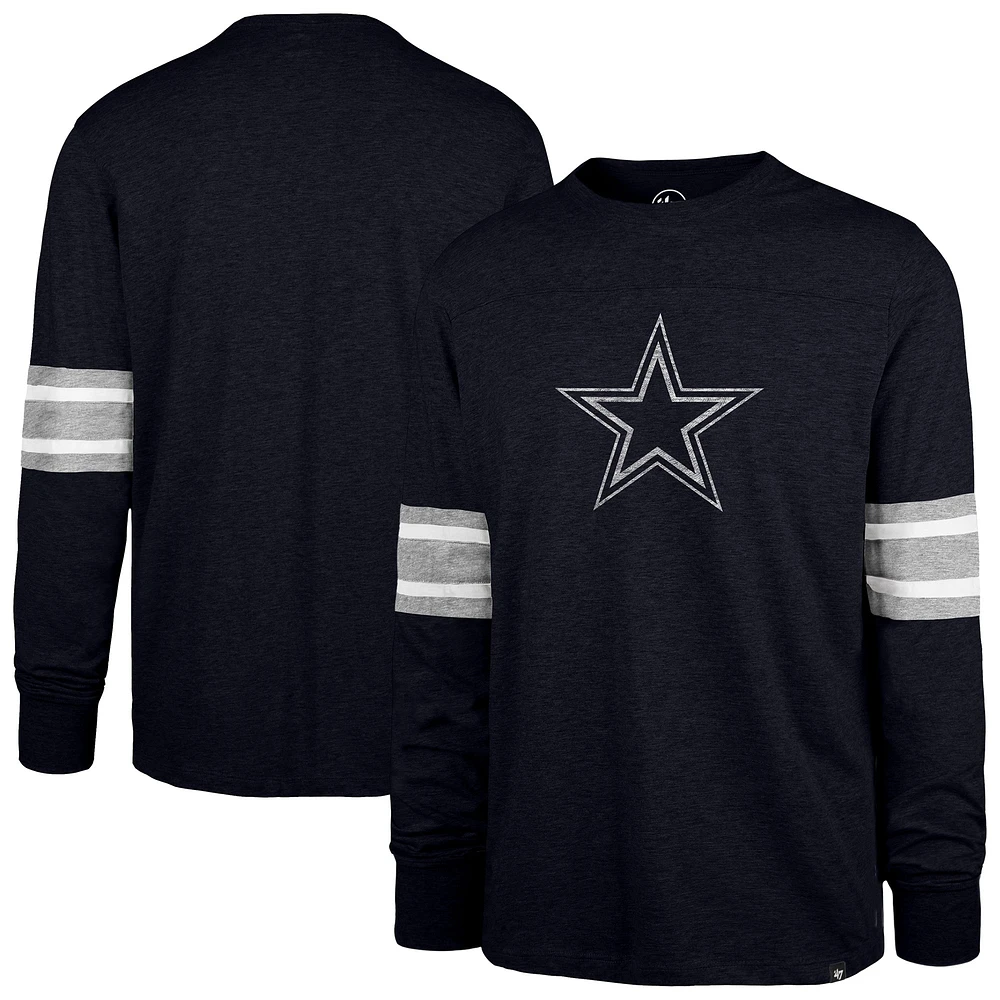 T-shirt à manches longues Premier Brex '47 bleu marine pour homme des Cowboys de Dallas