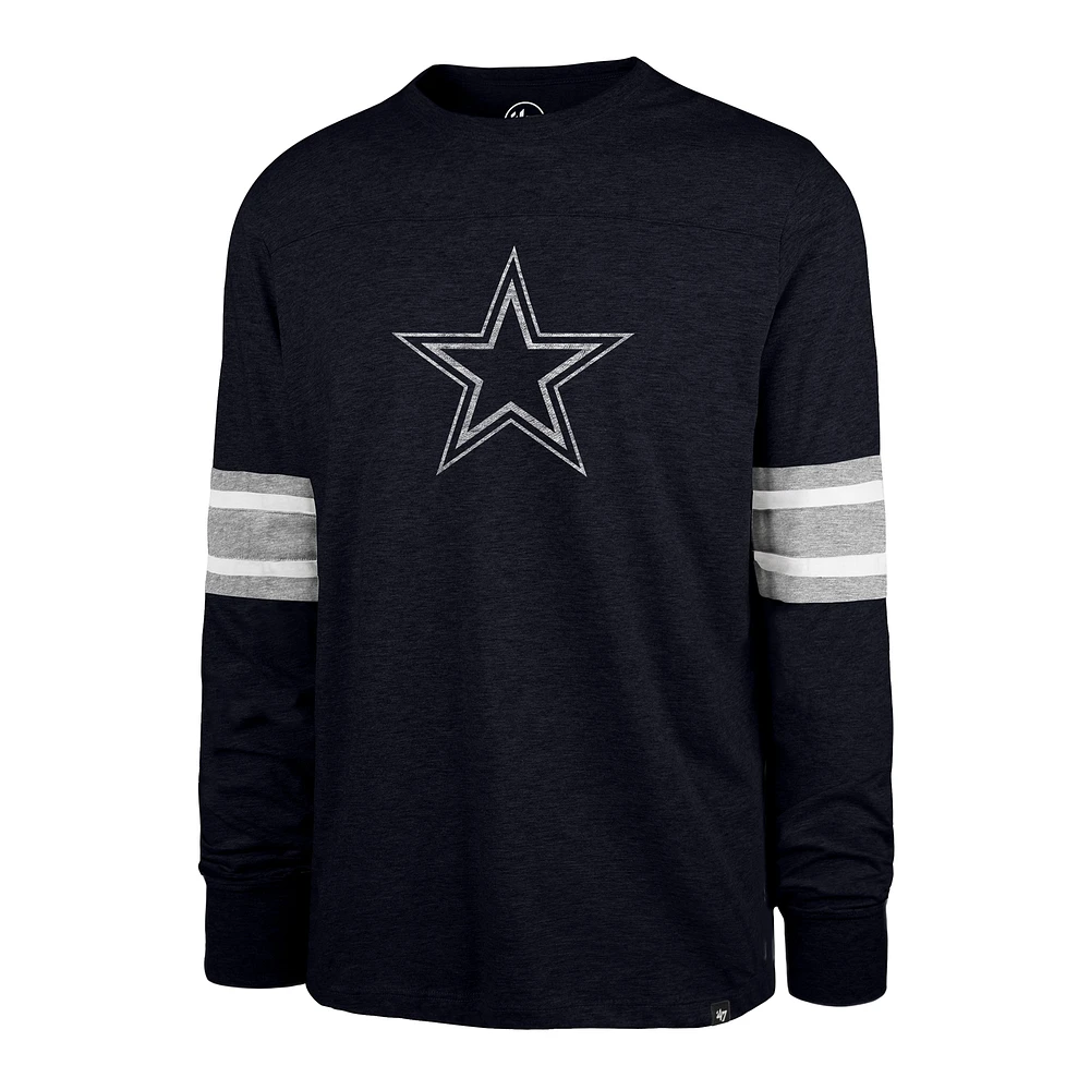 T-shirt à manches longues Premier Brex '47 bleu marine pour homme des Cowboys de Dallas