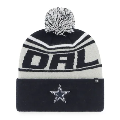 Dallas Cowboys New Era Youth Repeat Cuffed Knit Hat with Pom - Navy