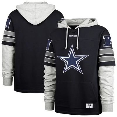 Men's '47 Navy Dallas Cowboys Superior Lacer Pullover Hoodie