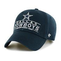 Casquette ajustable '47 Navy Dallas Cowboys Vernon Clean Up pour hommes