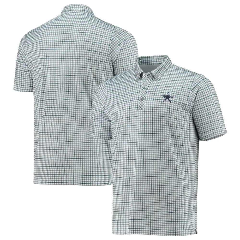 Lids Dallas Cowboys Antigua Deliver Button-Down Polo - Gray/Navy