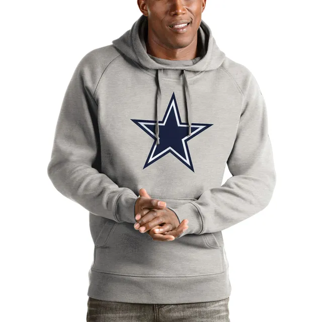 Dallas Cowboys Antigua Women's Metallic Logo Victory Full-Zip Hoodie -  Charcoal