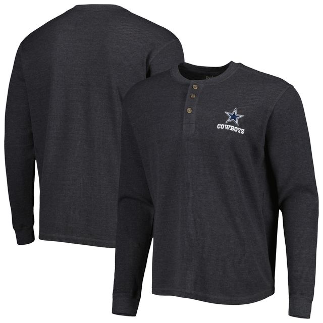 T-shirt à manches longues anthracite Dallas Cowboys Maverick Thermal Henley pour homme