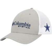 Men's HOOey Gray/White Dallas Cowboys Trucker Flex Hat 