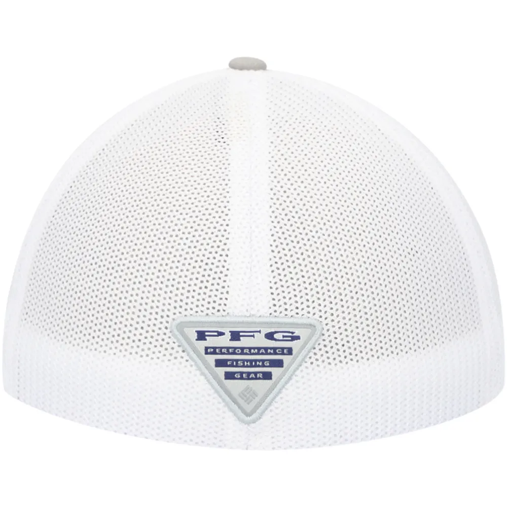 Men's Columbia Gray/White Dallas Cowboys PFG Ball Flex Hat