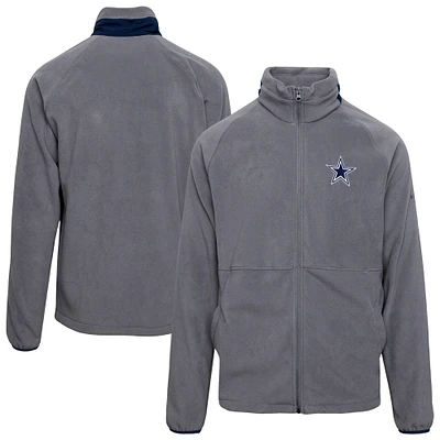 Veste polaire entièrement zippée Flanker IV des Cowboys de Dallas Columbia pour homme, gris