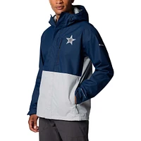 Veste zippée Columbia Field Bound Omni-Shield pour homme, bleu marine/argent Dallas Cowboys, taille grande et