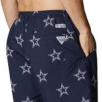 Men's Columbia Navy Dallas Cowboys Backcast III Printed Shorts