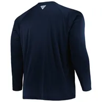 Men's Columbia Navy Dallas Cowboys Terminal Tackle Omni-Shade Raglan Long Sleeve T-Shirt Size: Medium