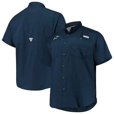 Dallas Cowboys Columbia Big & Tall Tamiami Woven Button-Down Shirt - Navy