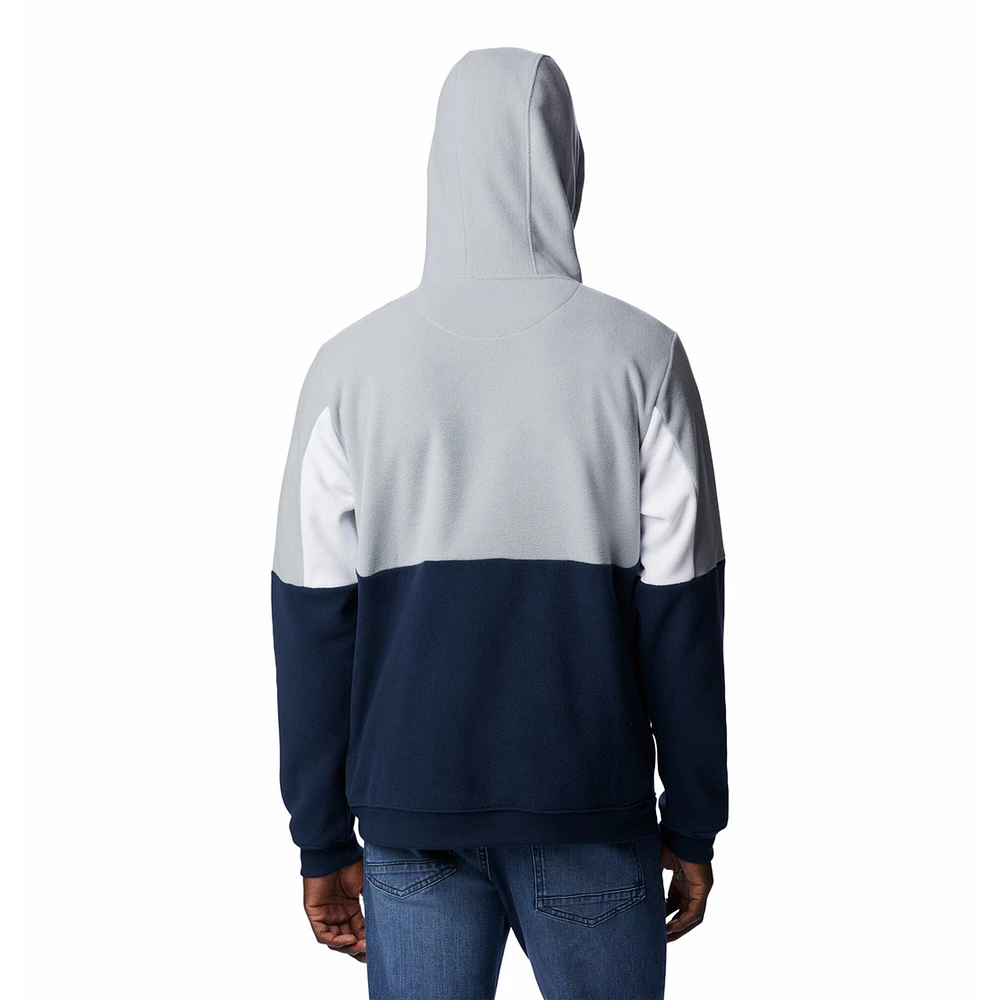 Men's Columbia Navy Dallas Cowboys Lodge Fleece Quarter-Zip Hoodie