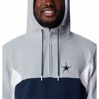 Sweat à capuche zippé en molleton Dallas Cowboys Lodge pour homme, bleu marine Columbia