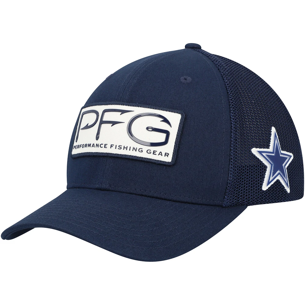 Casquette Columbia Dallas Cowboys Mesh Hooks Flex pour homme, bleu marine