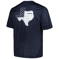 Men's Columbia Navy Dallas Cowboys Terminal Tackle Omni-Shade Texas T-Shirt