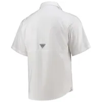 Men's Columbia White Dallas Cowboys Tamiami Omni-Shade Button-Down Shirt