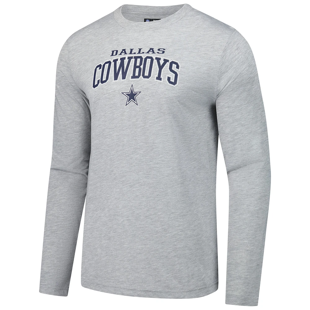 Ensemble de nuit pour homme Concepts Sport Dallas Cowboys Petition avec t-shirt à manches longues et pantalon