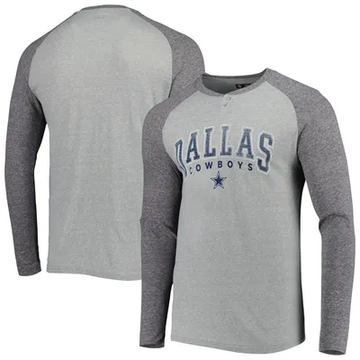 Women's Touch Navy Dallas Cowboys Waffle Raglan Lightweight Long Sleeve  T-Shirt