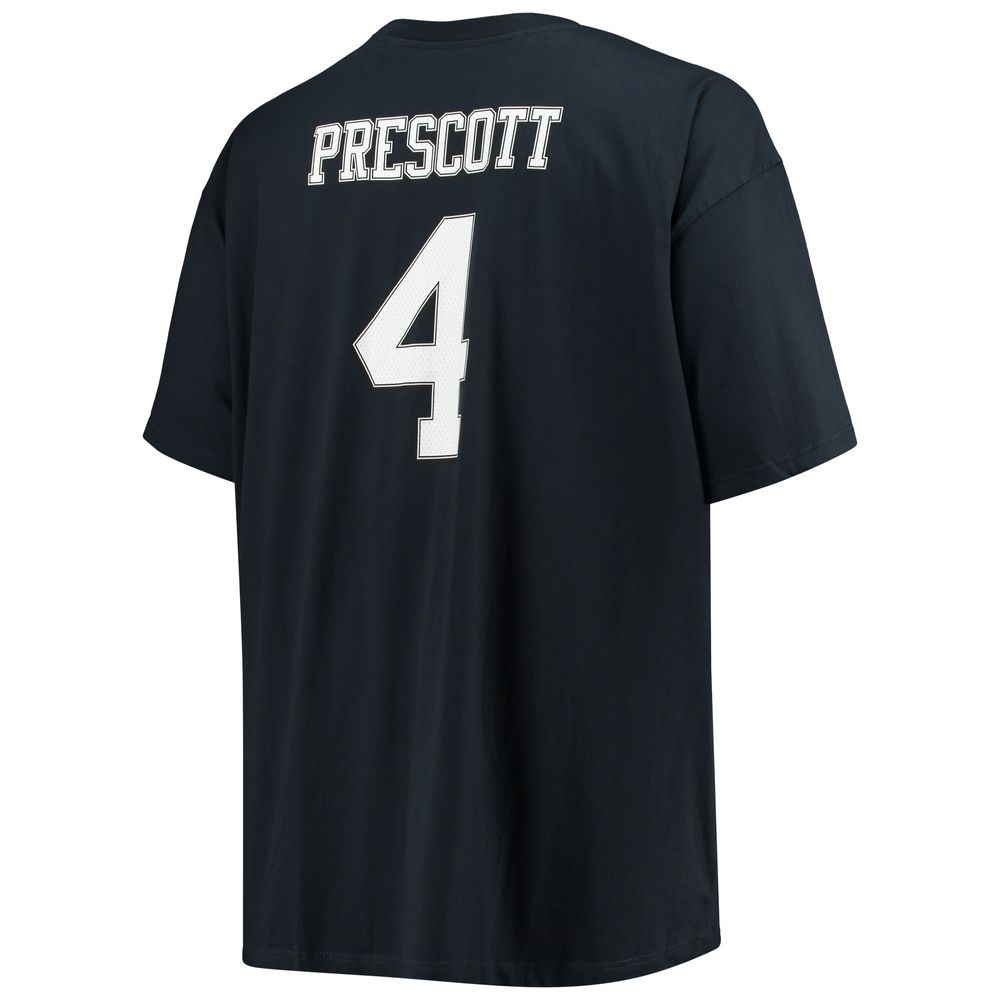 Men's Dak Prescott Navy Dallas Cowboys Big & Tall Player Name Number T-Shirt