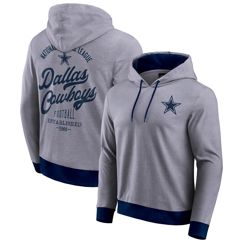 Sweat à capuche en tricot ton sur pour homme de la collection Darius Rucker Fanatics, bleu marine, Dallas Cowboys