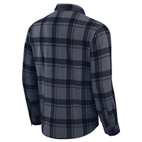 Men's Darius Rucker Collection by Fanatics Navy Dallas Cowboys Tri-Blend Plaid Button-Up Shirt