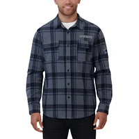Men's Darius Rucker Collection by Fanatics Navy Dallas Cowboys Tri-Blend Plaid Button-Up Shirt