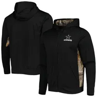 Dunbrooke Black/Realtree Camo Dallas Cowboys Decoy Tech Fleece Full-Zip Veste pour homme