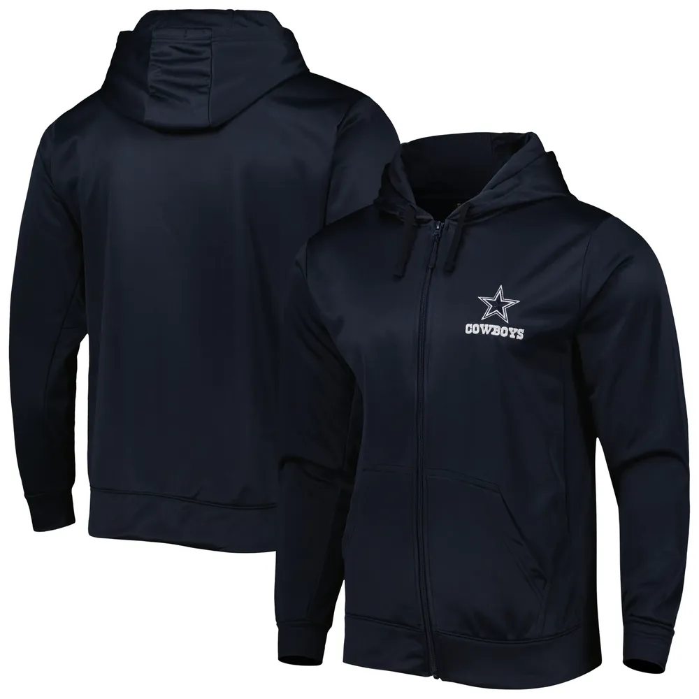 Sweat à capuche entièrement zippé Dunbrooke pour hommes bleu marine/gris Dallas Cowboys Apprentice