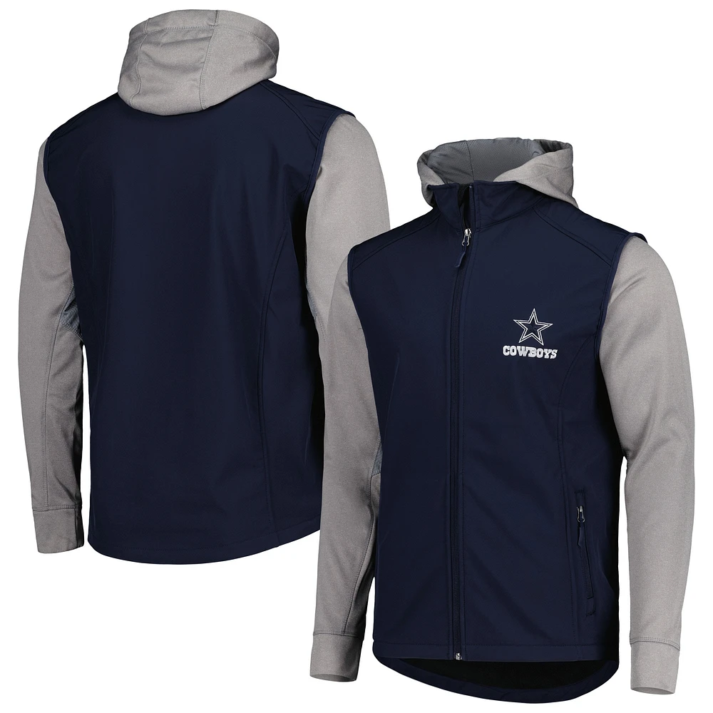 Veste Dunbrooke Navy Dallas Cowboys Alpha entièrement zippée pour homme