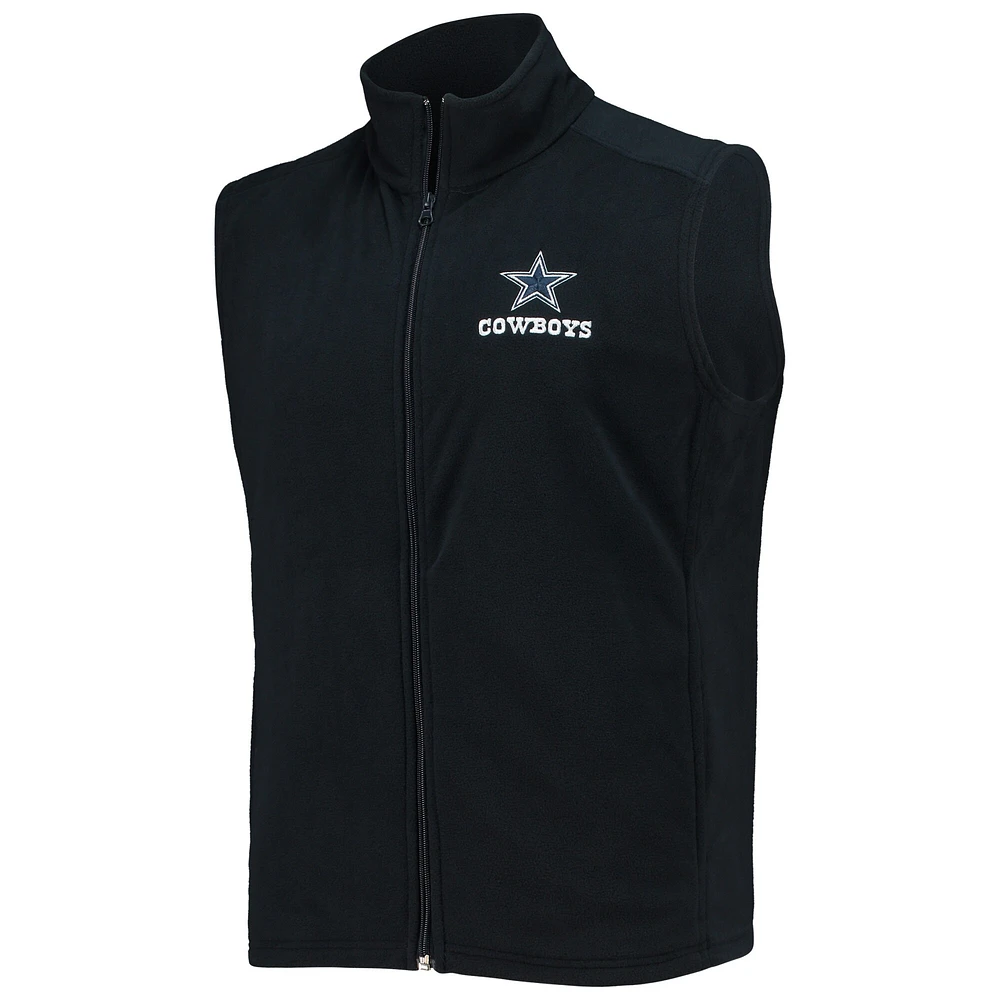 Dunbrooke Navy Dallas Cowboys Houston Fleece Full-Zip Vest pour homme