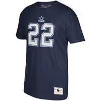 Men's Emmitt Smith Mitchell & Ness Navy Dallas Cowboys Retired Player Name Number T-Shirt